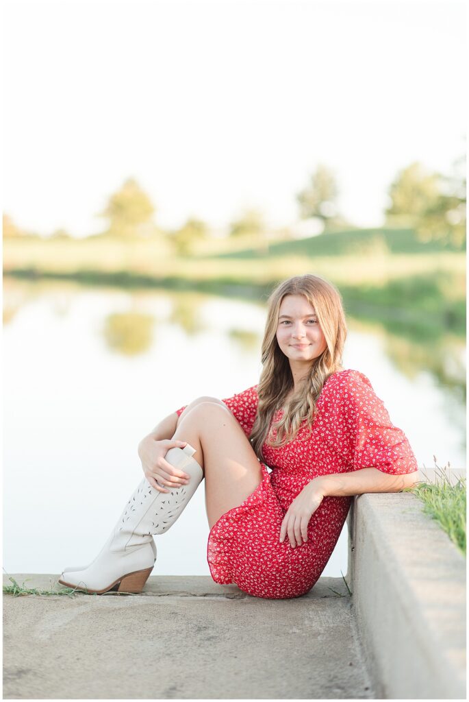 Emma's senior session by the water at Centennial Park
